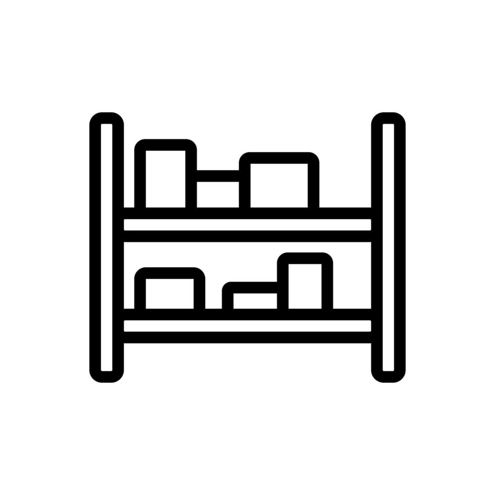 items shelf icon vector outline illustration