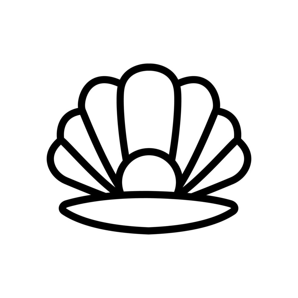 shell icon vector. Isolated contour symbol illustration vector