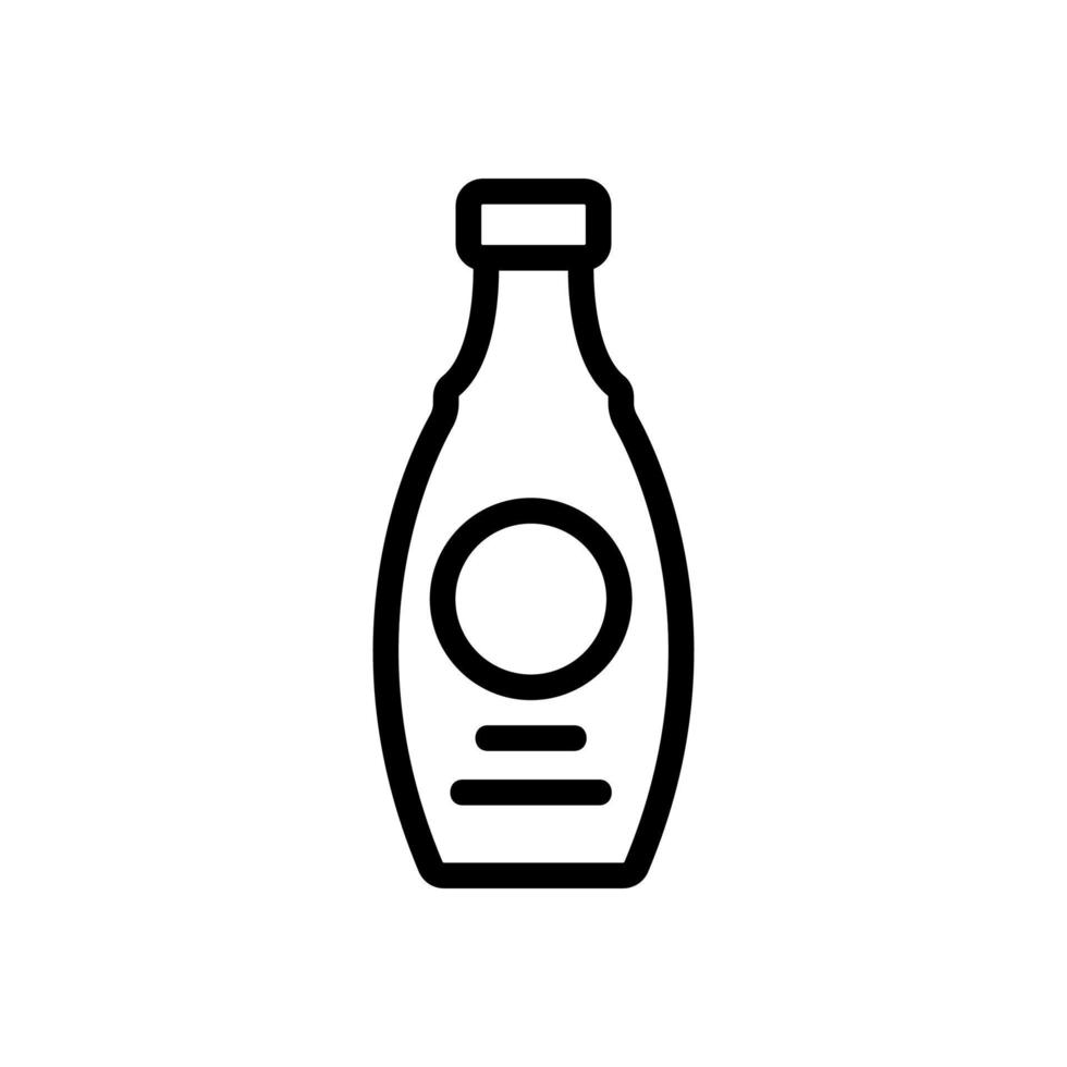 ilustración de contorno de vector de icono de botella de cuidado de zapatos