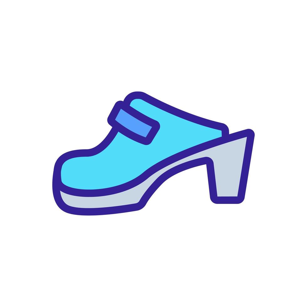 mule shoe icon vector outline illustration