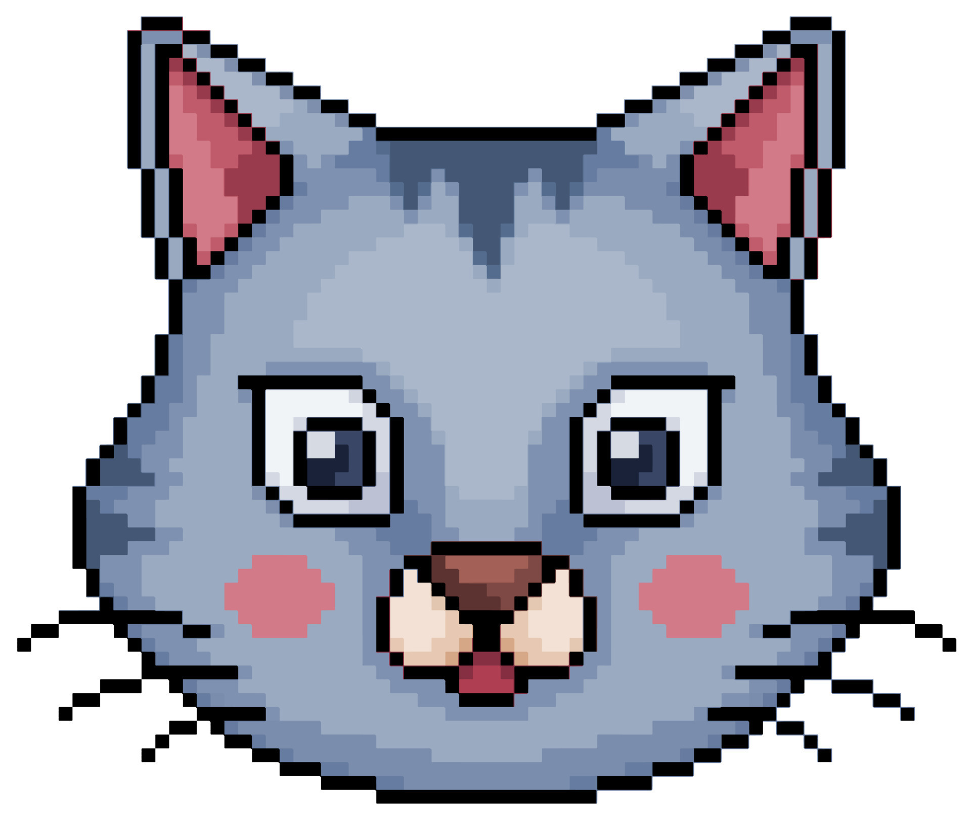 Premium AI Image  cute cat pixel art