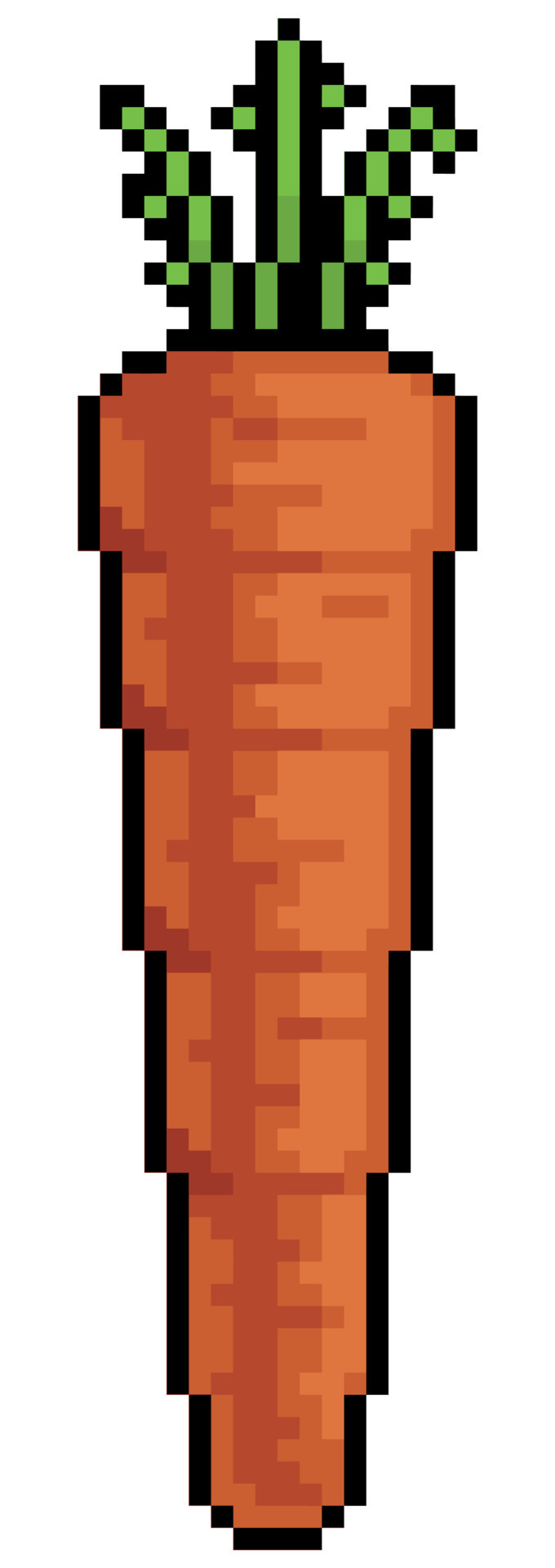 Pixel Art Carrot Vector Icon For 8bit Game On White Background 9726618 Pixel Art Carrot Vector Icon For 8bit Game On White Background 9726618