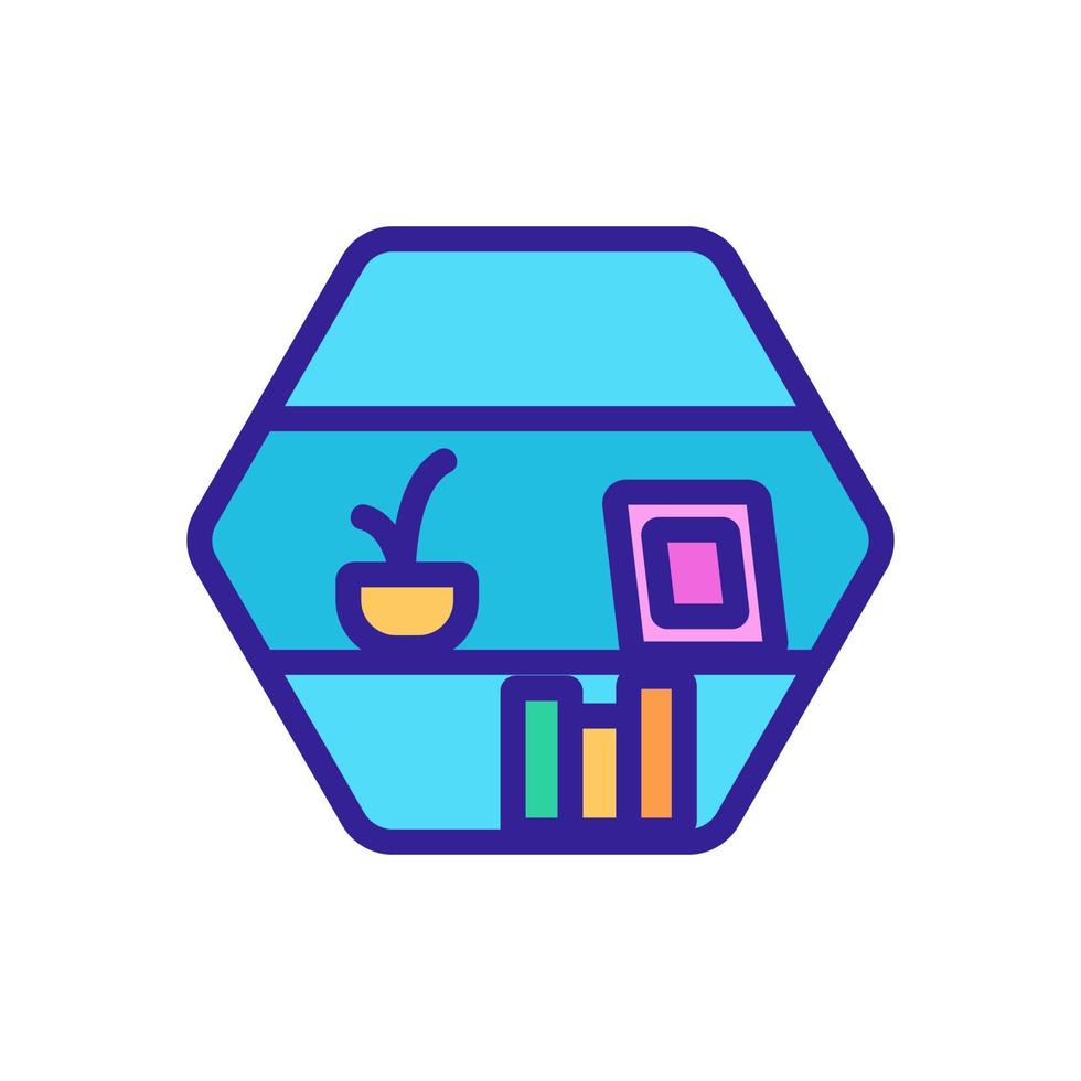 beautiful shelf icon vector outline illustration
