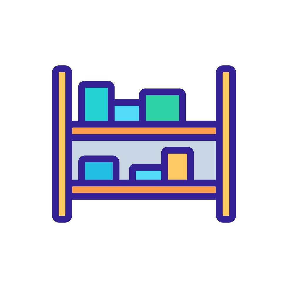 items shelf icon vector outline illustration