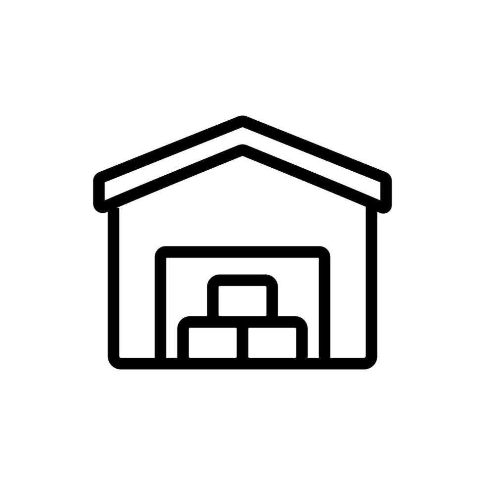 utility warehouse garage icon vector outline illustration