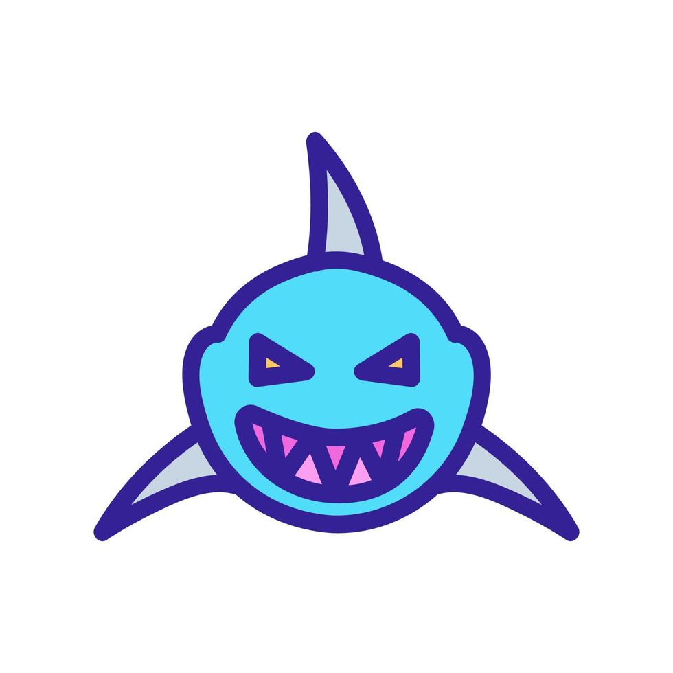 Shark icon vector. Isolated contour symbol illustration vector