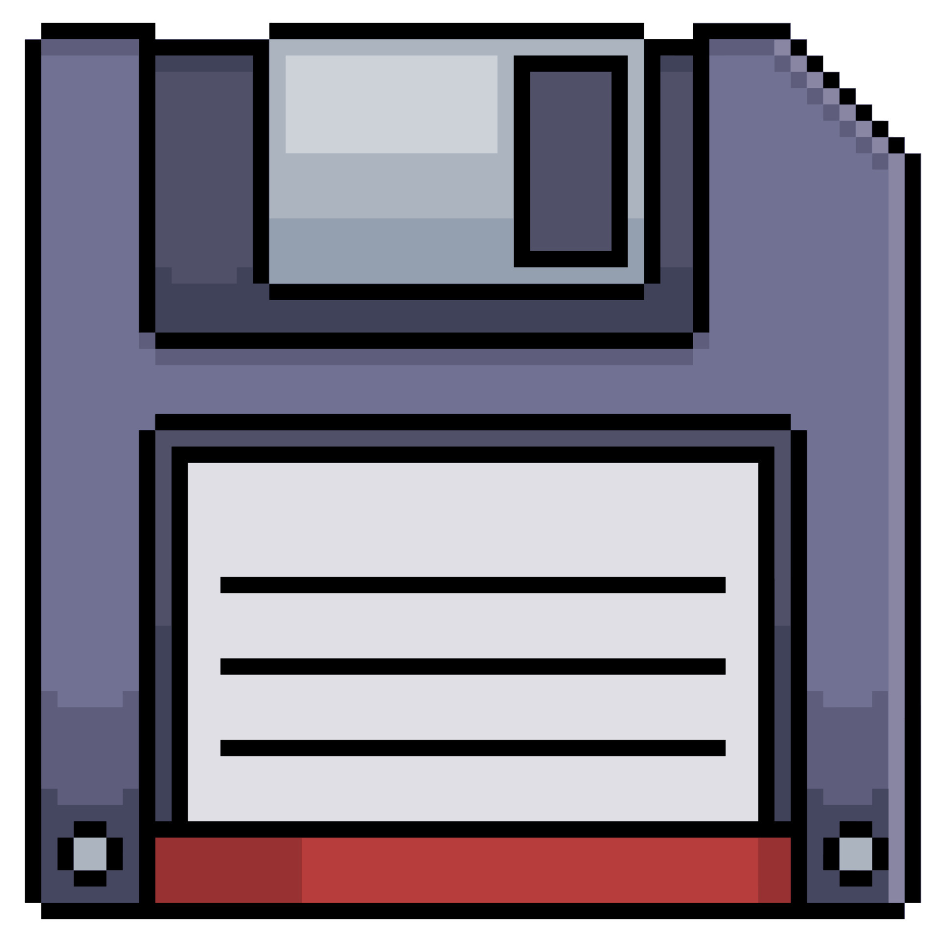 icono de vector de disquete de pixel art para juego de 8 bits sobre