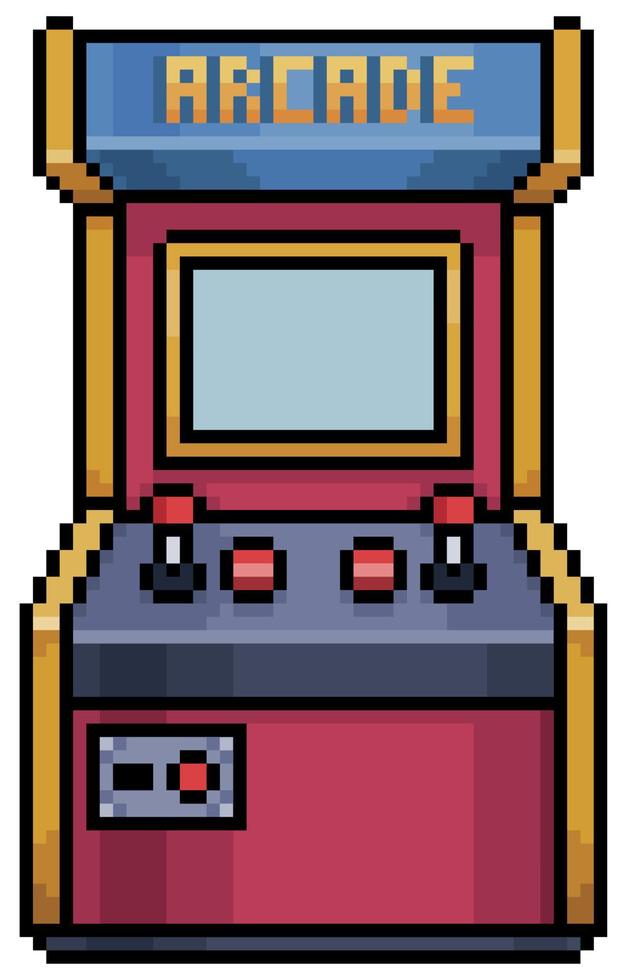 pixel art arcade video vector icono para juego de 8 bits sobre fondo blanco