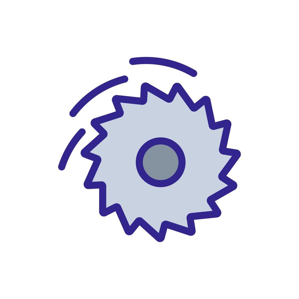 saw a circular disc icon vector outline illustration