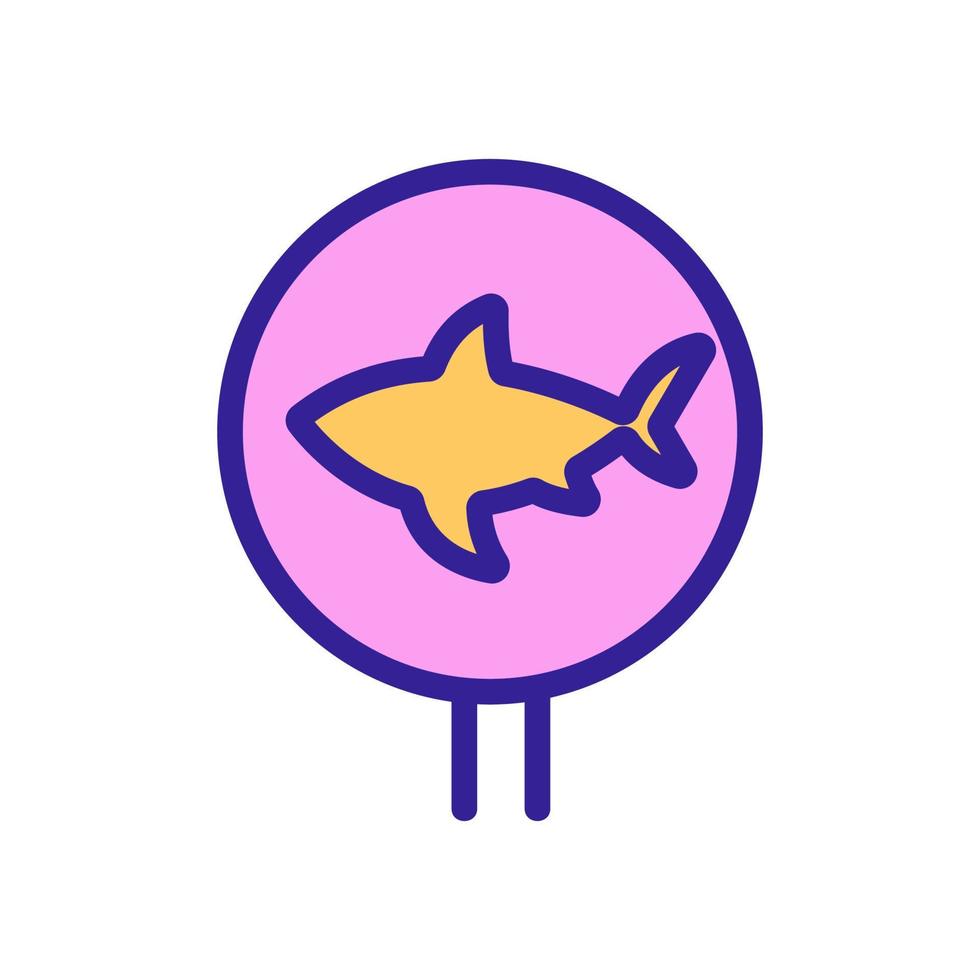 Shark icon vector. Isolated contour symbol illustration vector