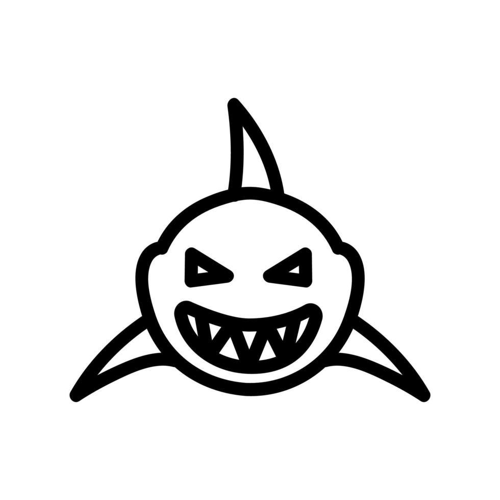 Shark icon vector. Isolated contour symbol illustration vector