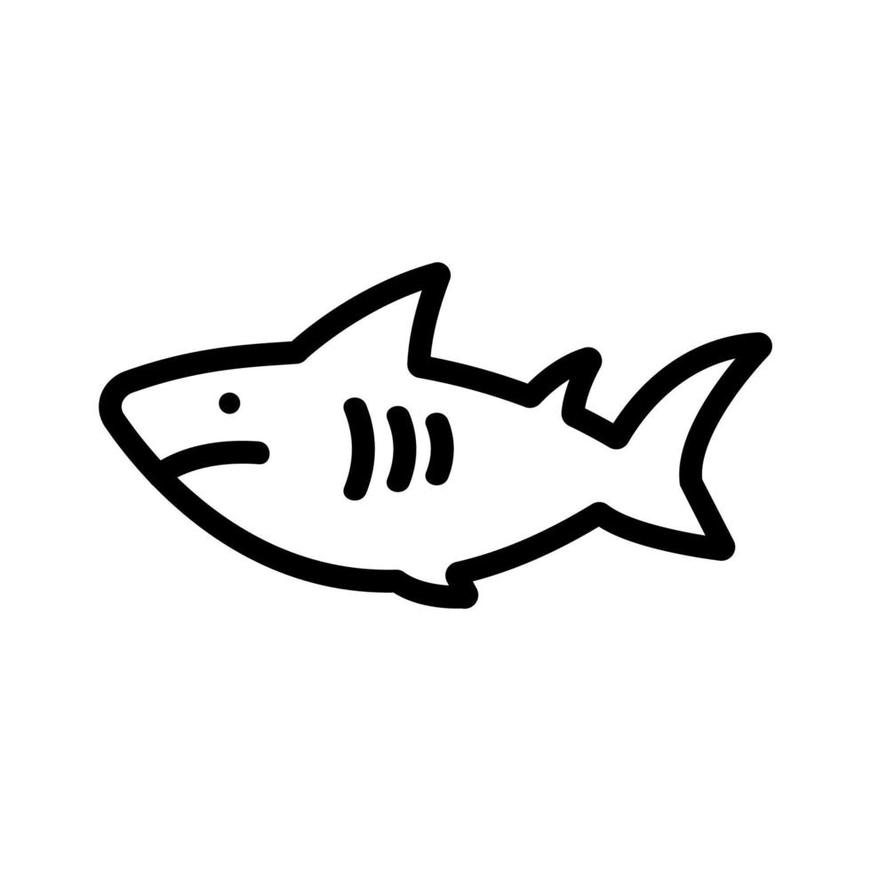Shark icon vector. Isolated contour symbol illustration vector