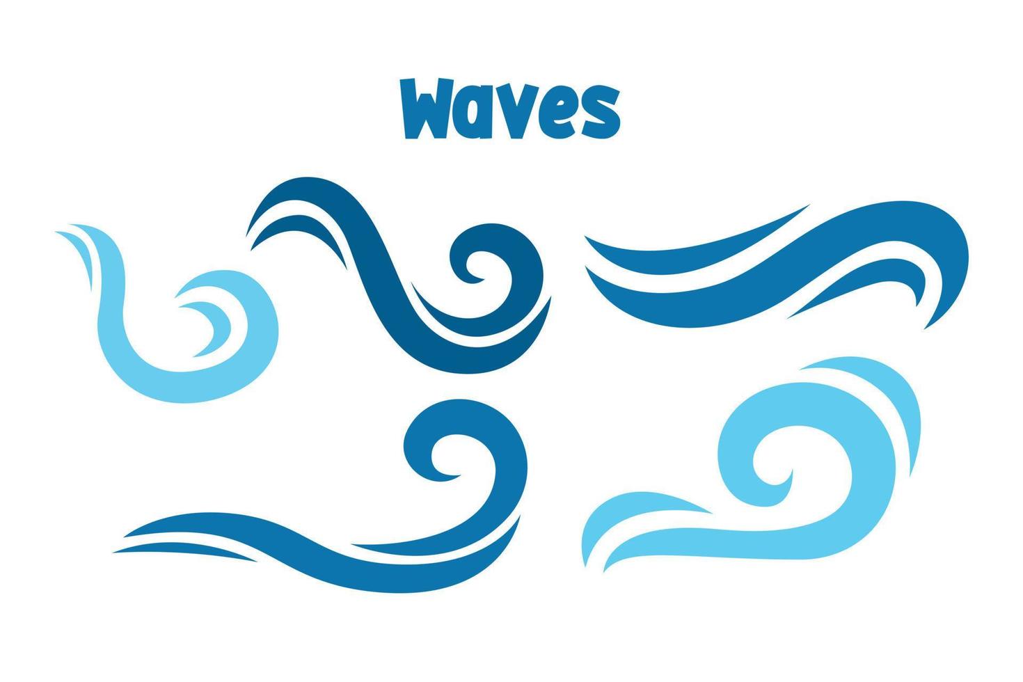 water wave curvy splash shapes for use your business vector