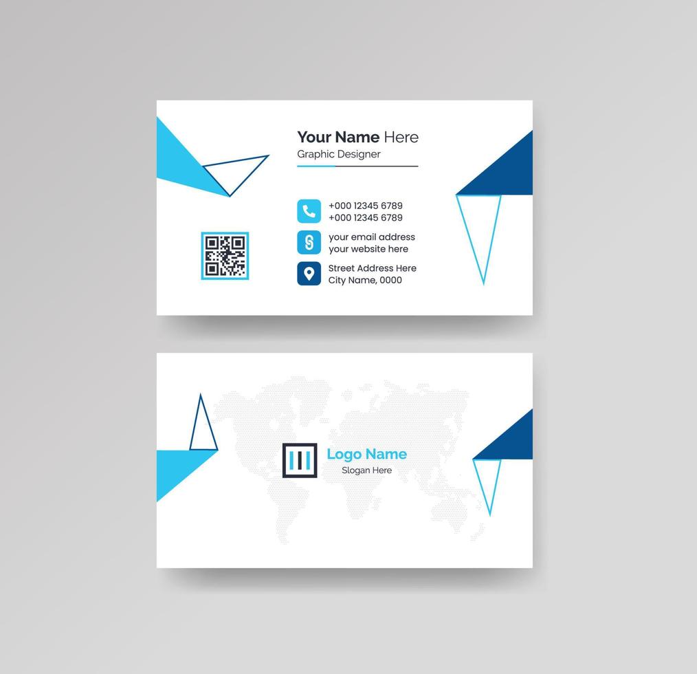 Modern Creative and Clean Business Card Design Template Vector