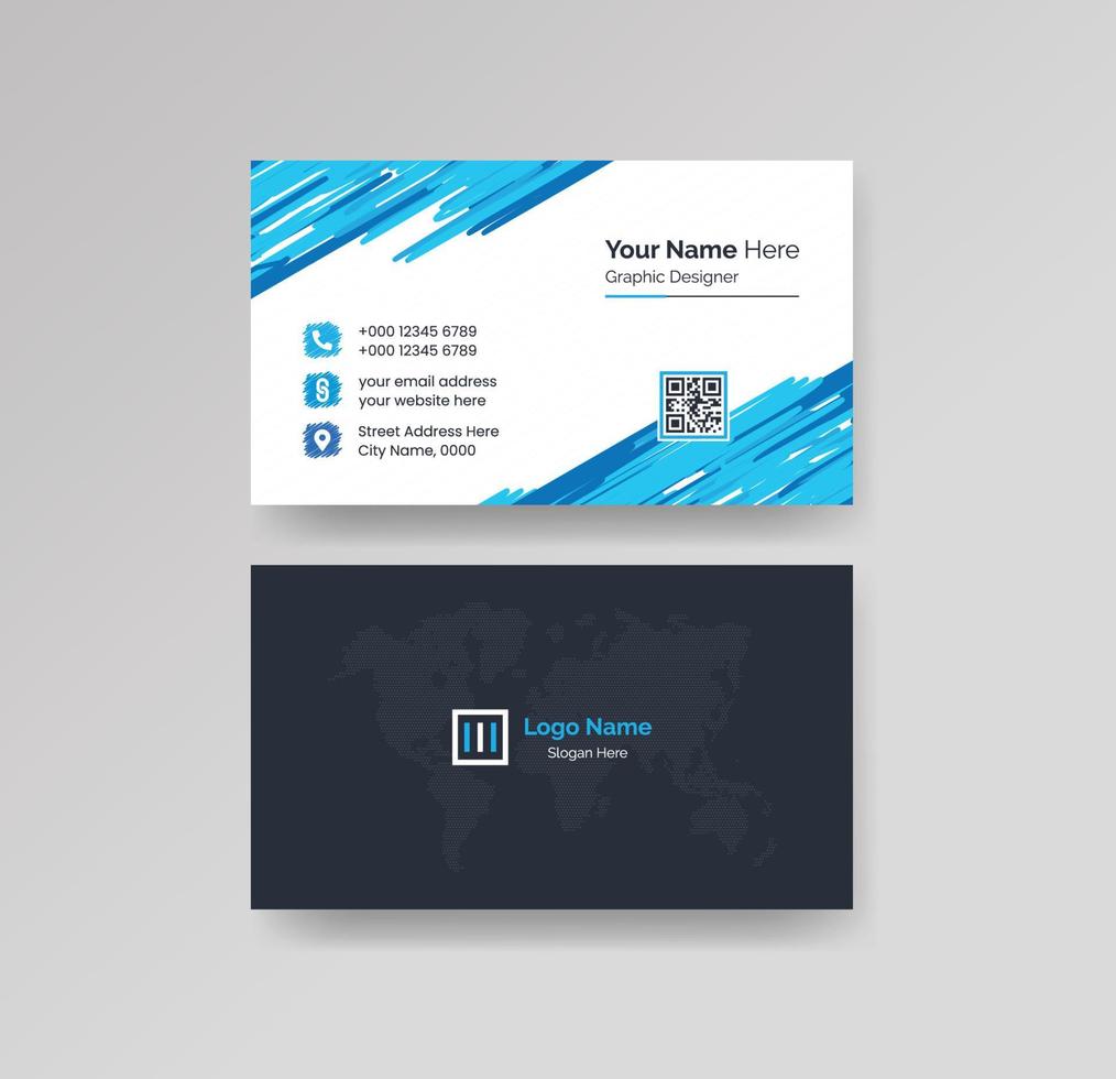 Modern Creative and Clean Business Card Design Template Vector