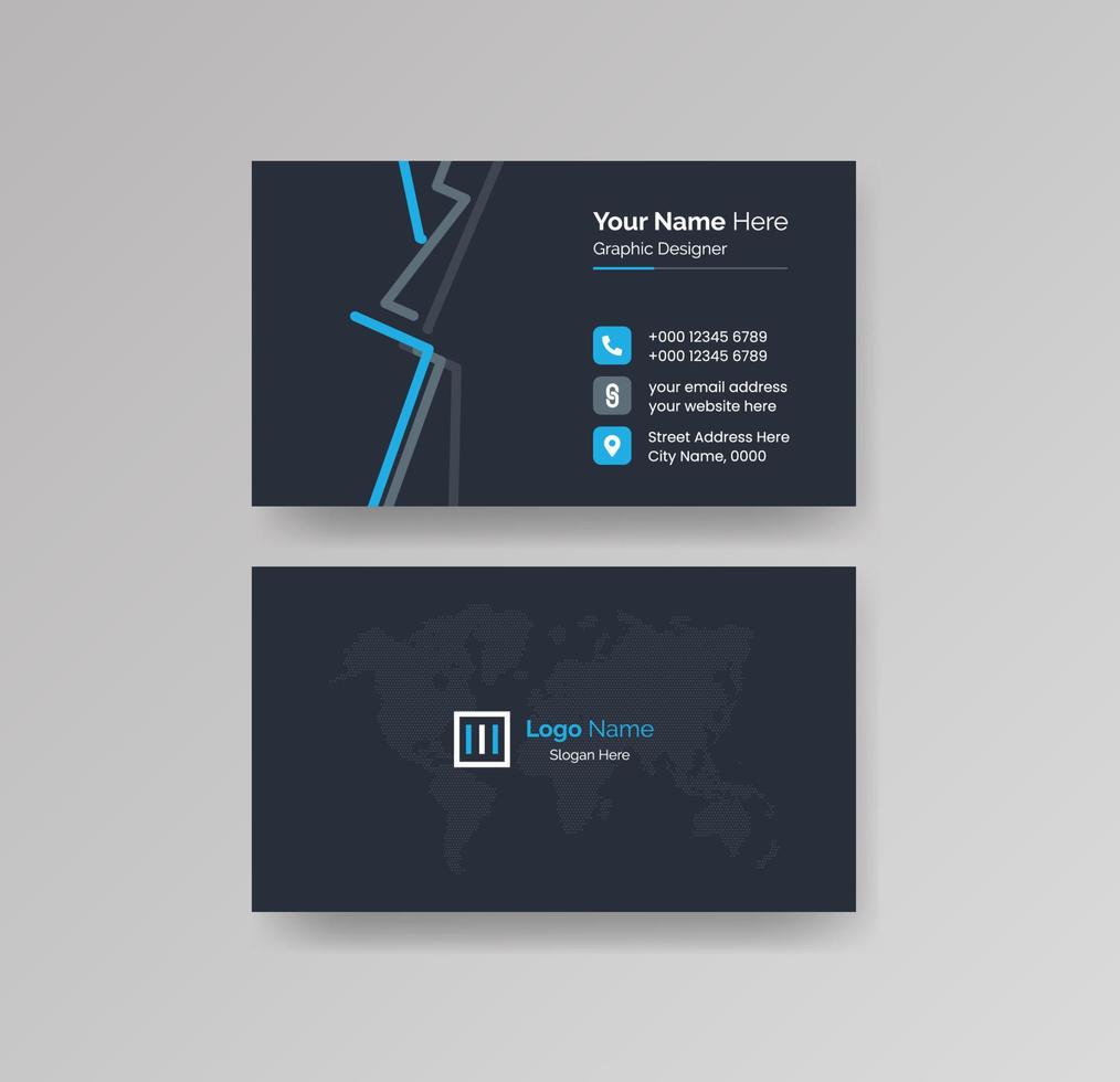 Modern Creative and Clean Business Card Design Template Vector