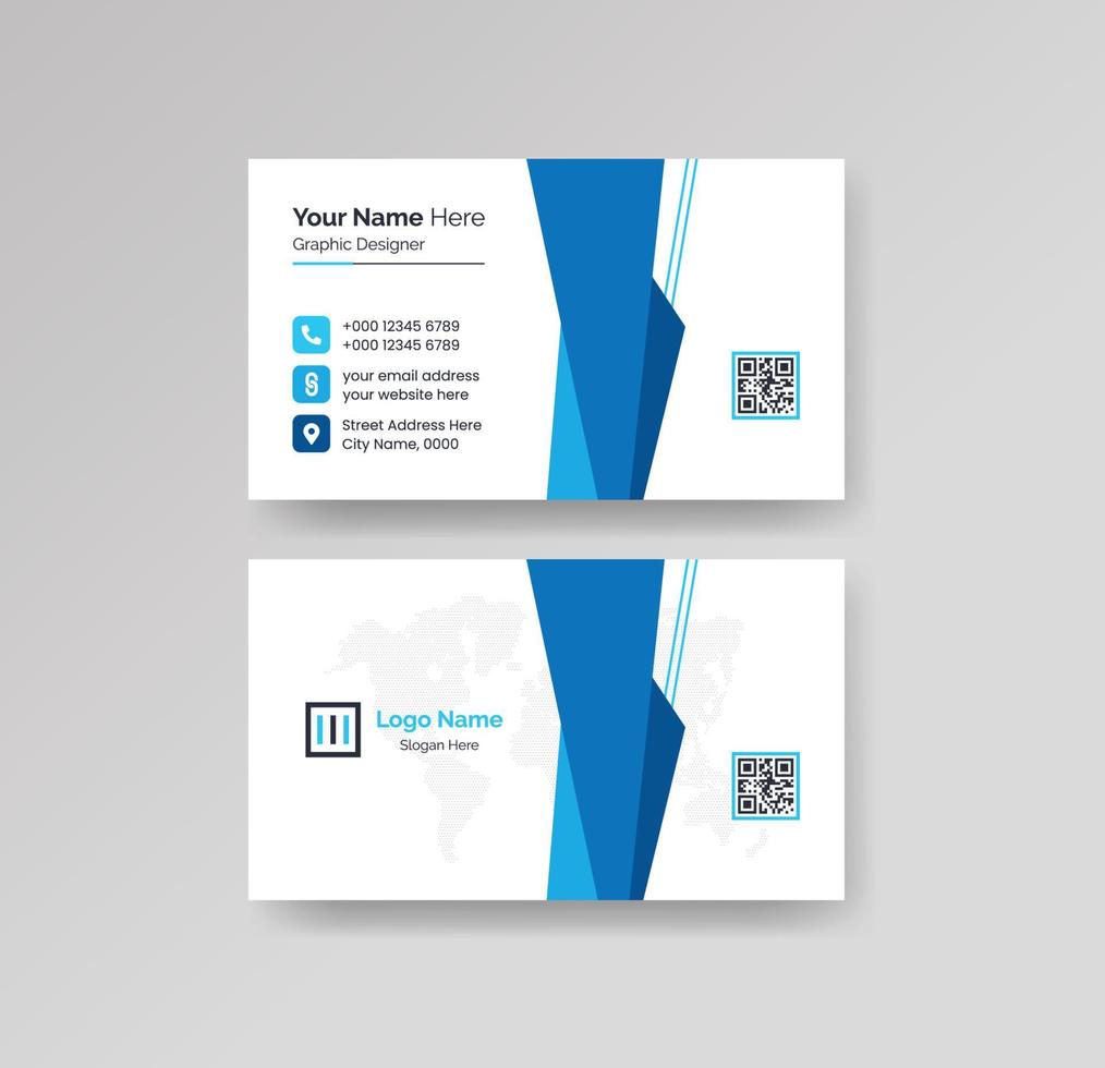 Modern Creative and Clean Business Card Design Template Vector