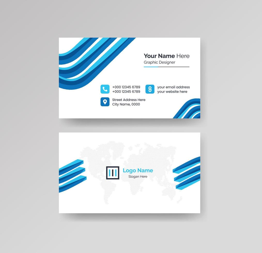 Modern Creative and Clean Business Card Design Template Vector