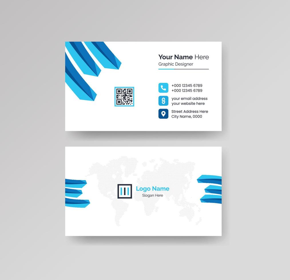 Modern Creative and Clean Business Card Design Template Vector