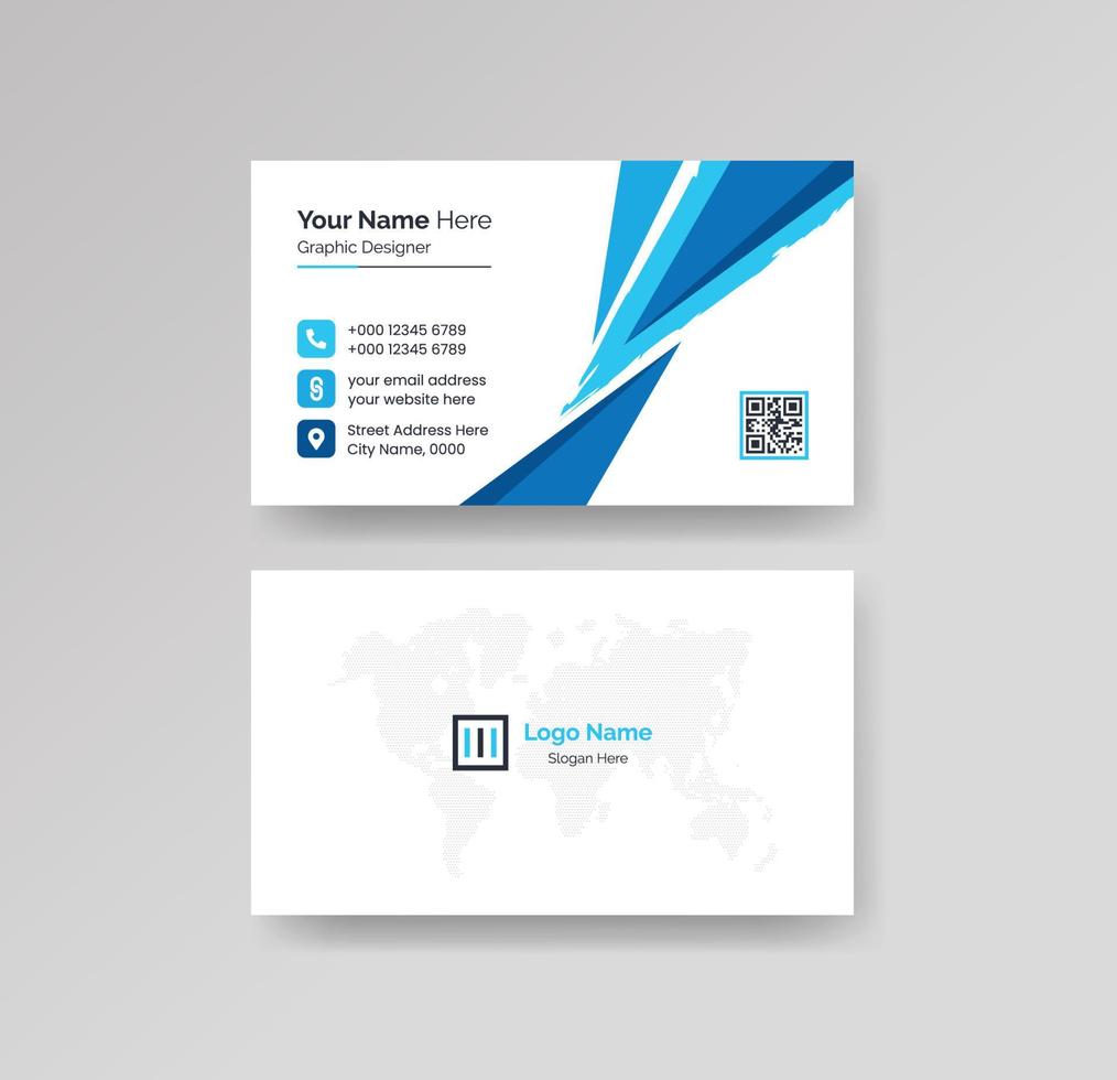 Modern Creative and Clean Business Card Design Template Vector