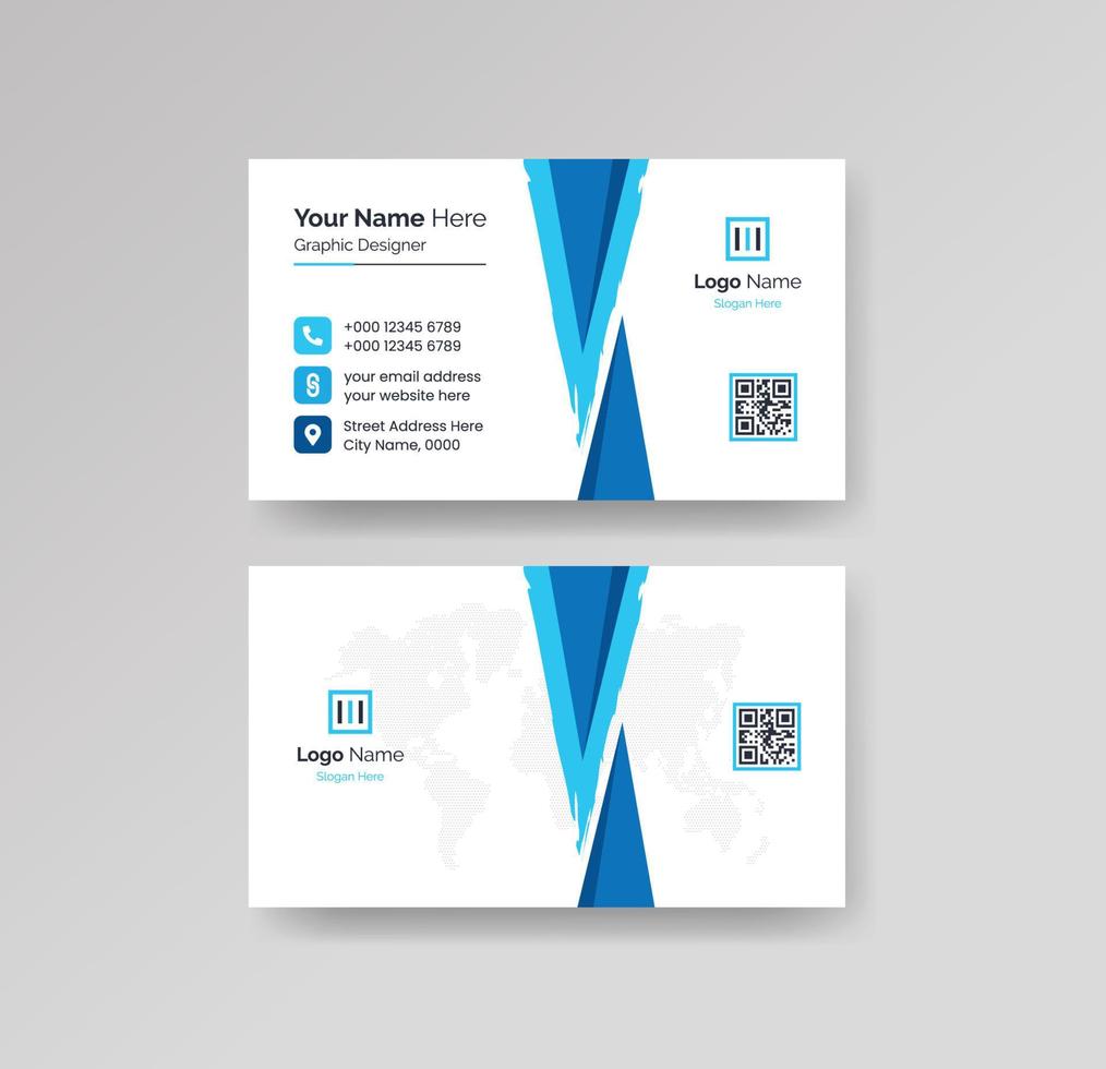 Modern Creative and Clean Business Card Design Template Vector