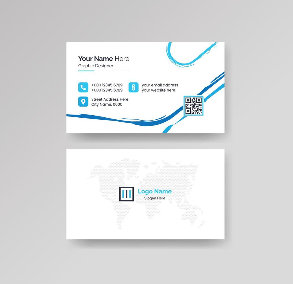 Modern Creative and Clean Business Card Design Template Vector