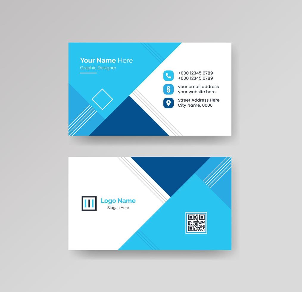 Modern Creative and Clean Business Card Design Template Vector