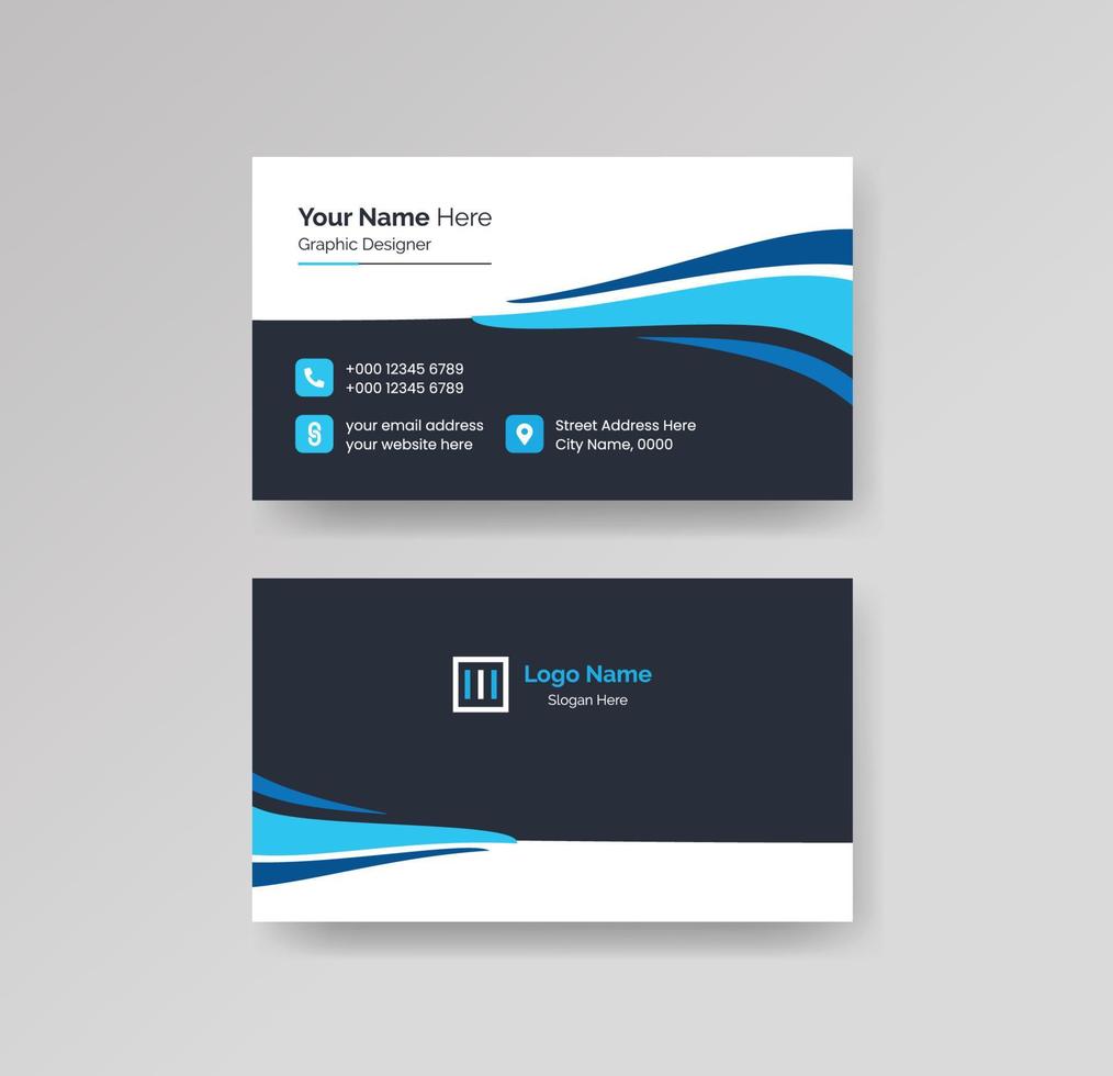 Modern Creative and Clean Business Card Design Template Vector