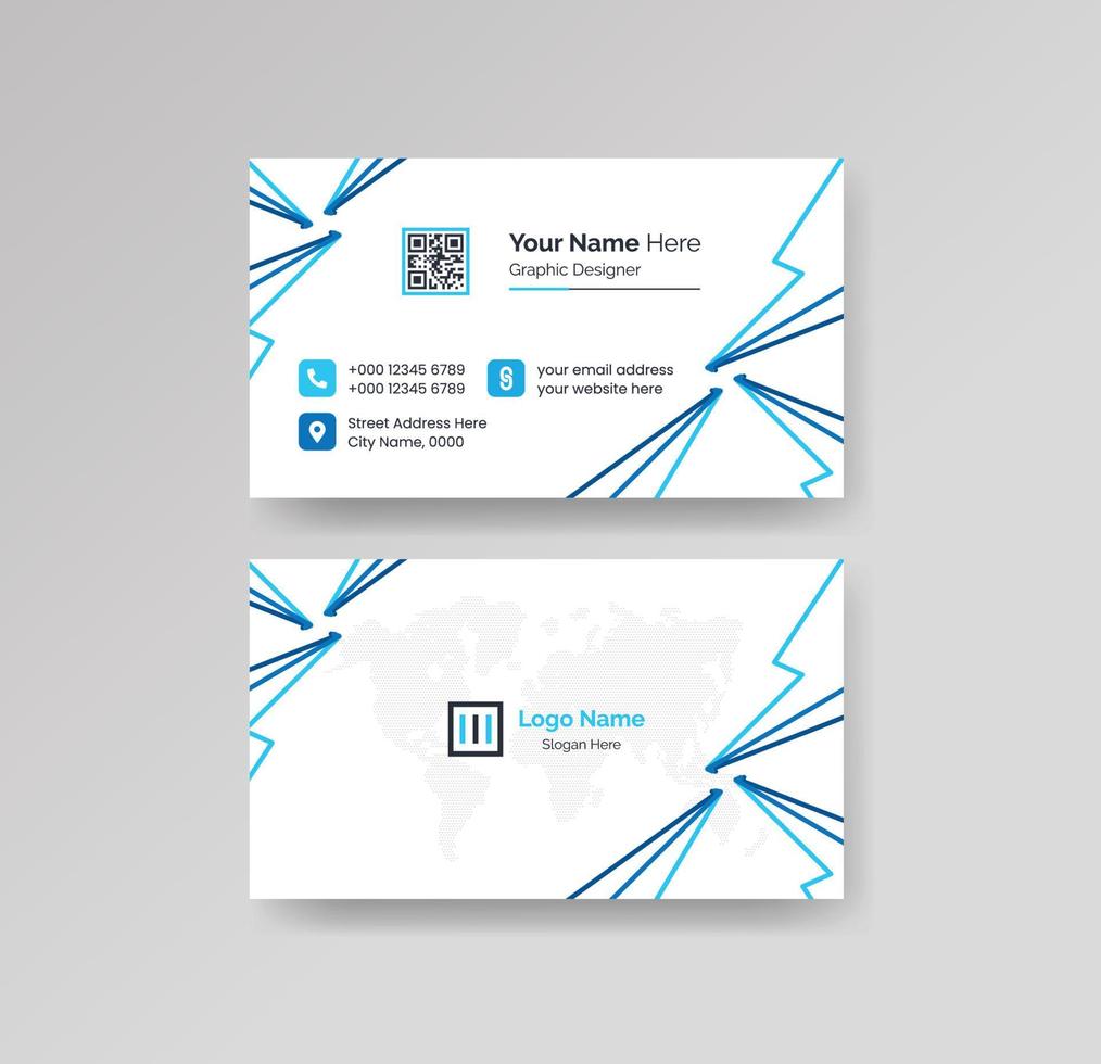 Modern Creative and Clean Business Card Design Template Vector