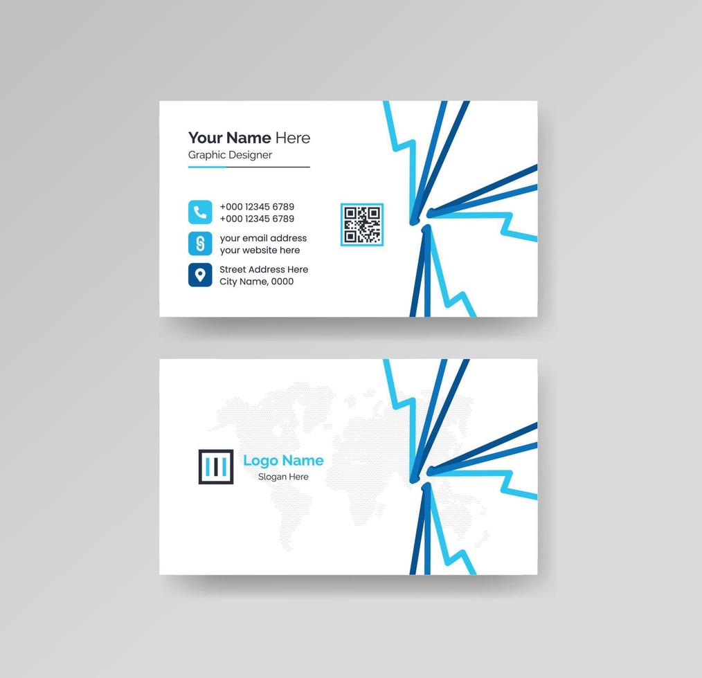 Modern Creative and Clean Business Card Design Template Vector