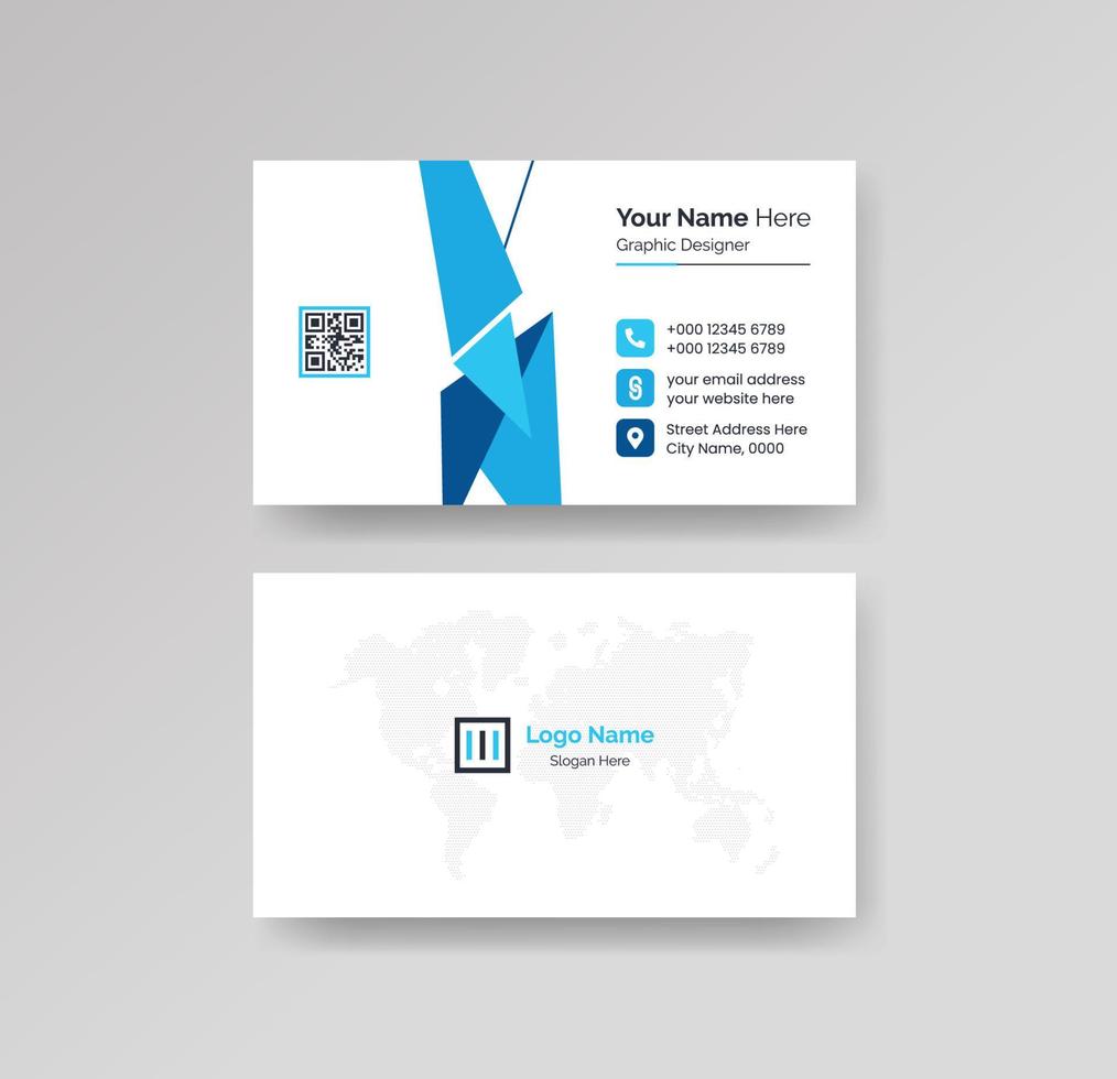 Modern Creative and Clean Business Card Design Template Vector