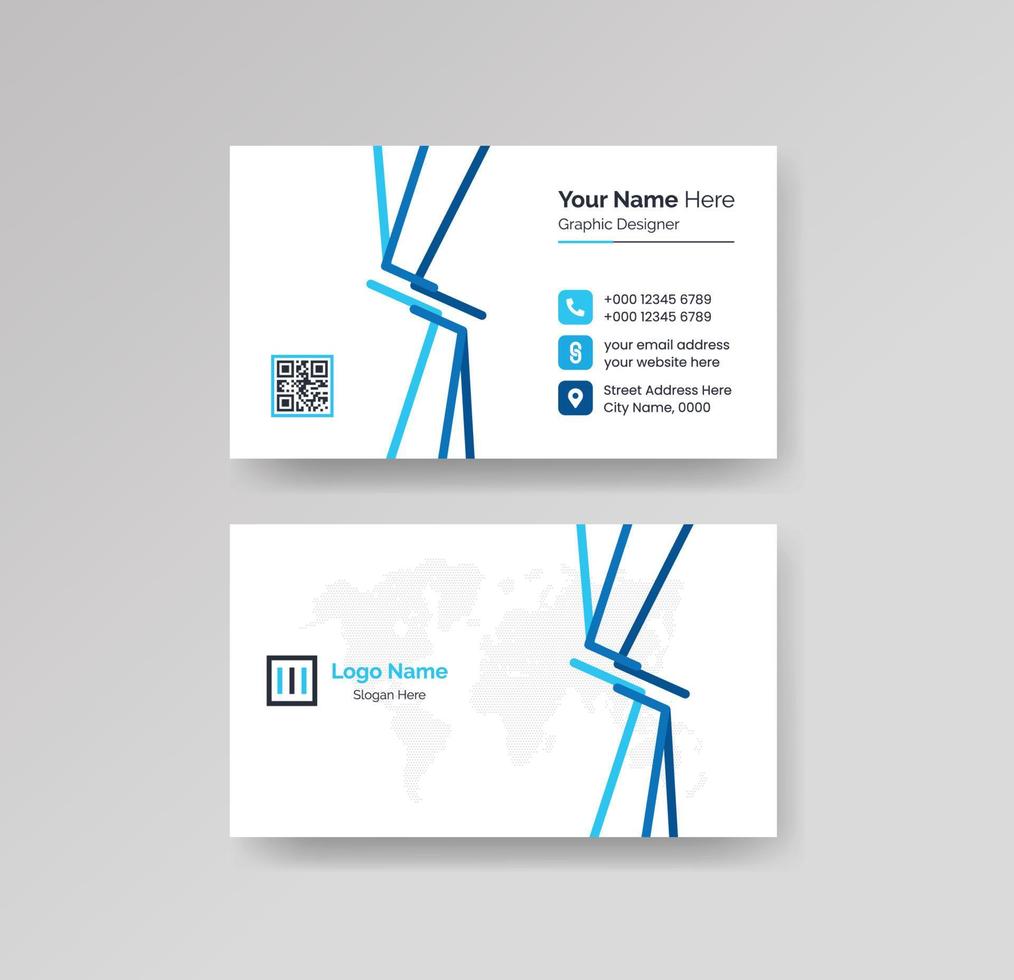 Modern Creative and Clean Business Card Design Template Vector