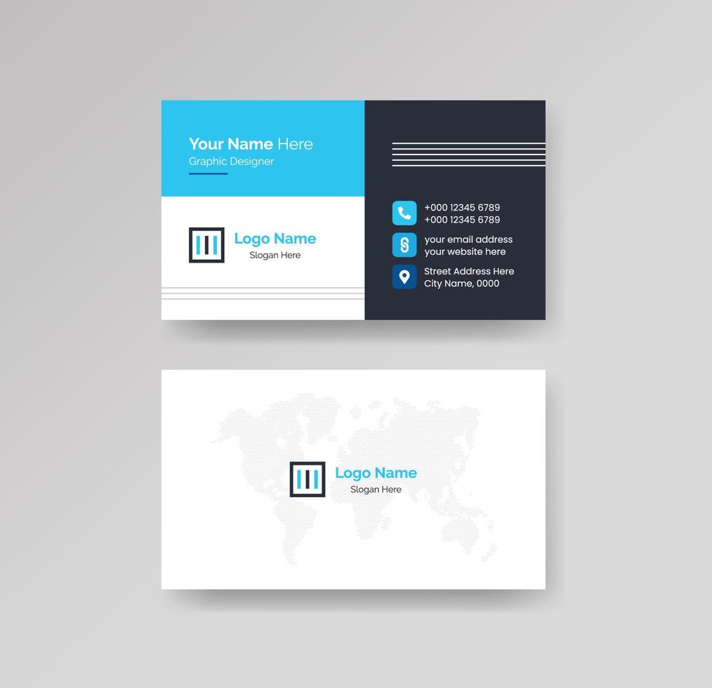 Modern Creative and Clean Business Card Design Template Vector