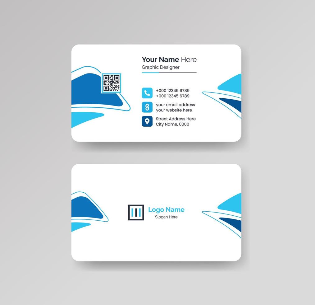 Modern Creative and Clean Business Card Design Template Vector