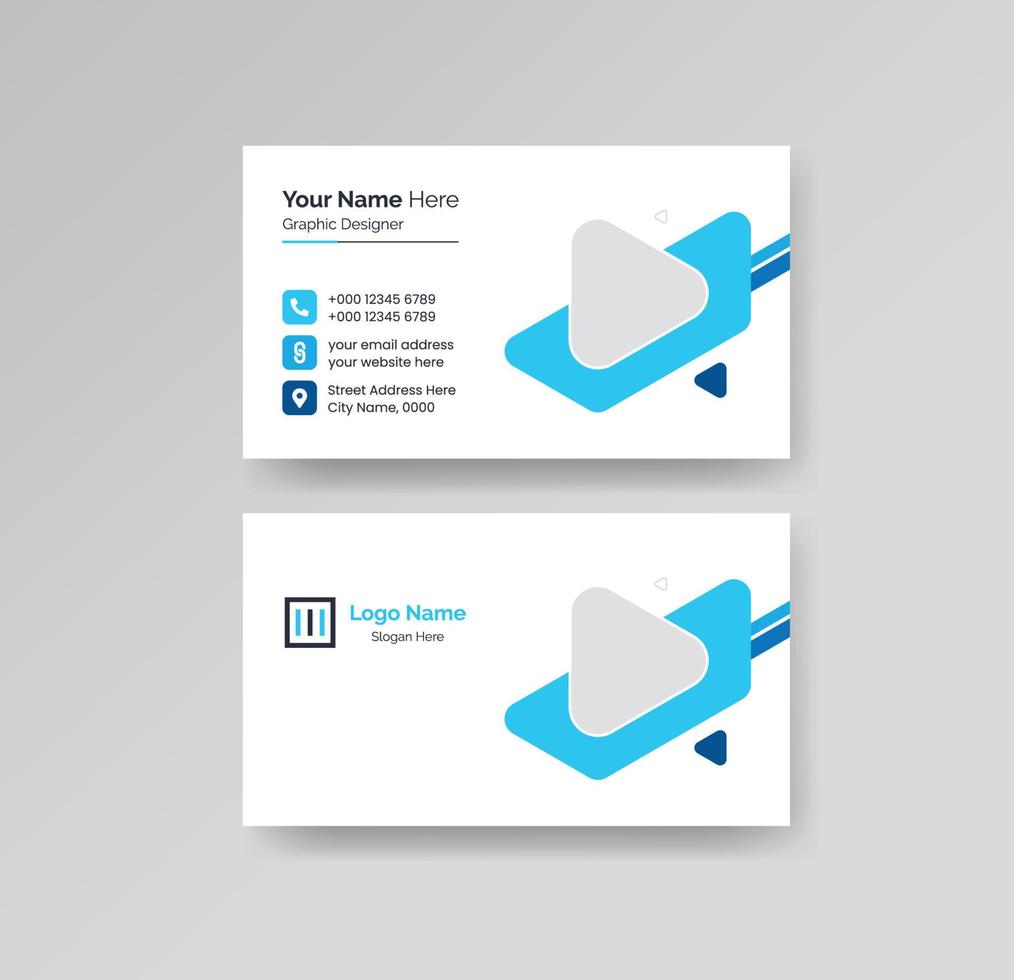 Modern Creative and Clean Business Card Design Template Vector