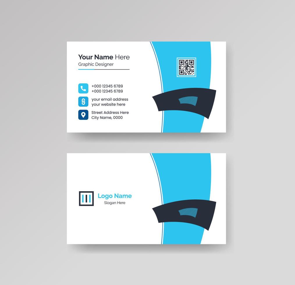 Modern Creative and Clean Business Card Design Template Vector