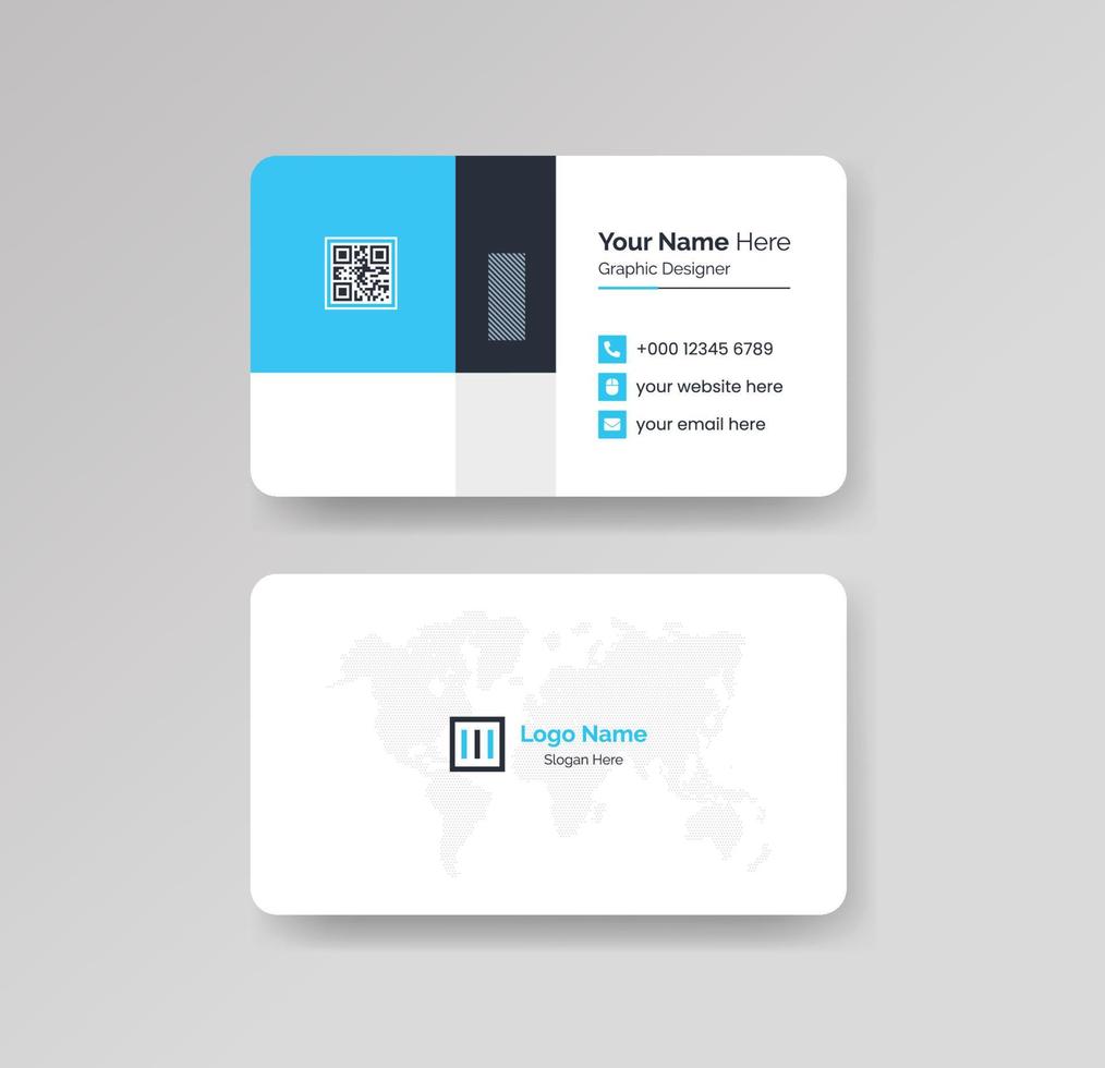 Modern Creative and Clean Business Card Design Template Vector