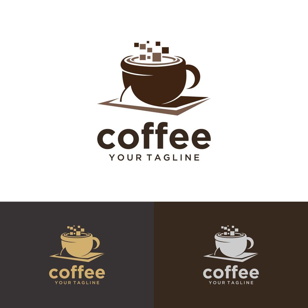 Mobilecoffee modern logo icon vector template