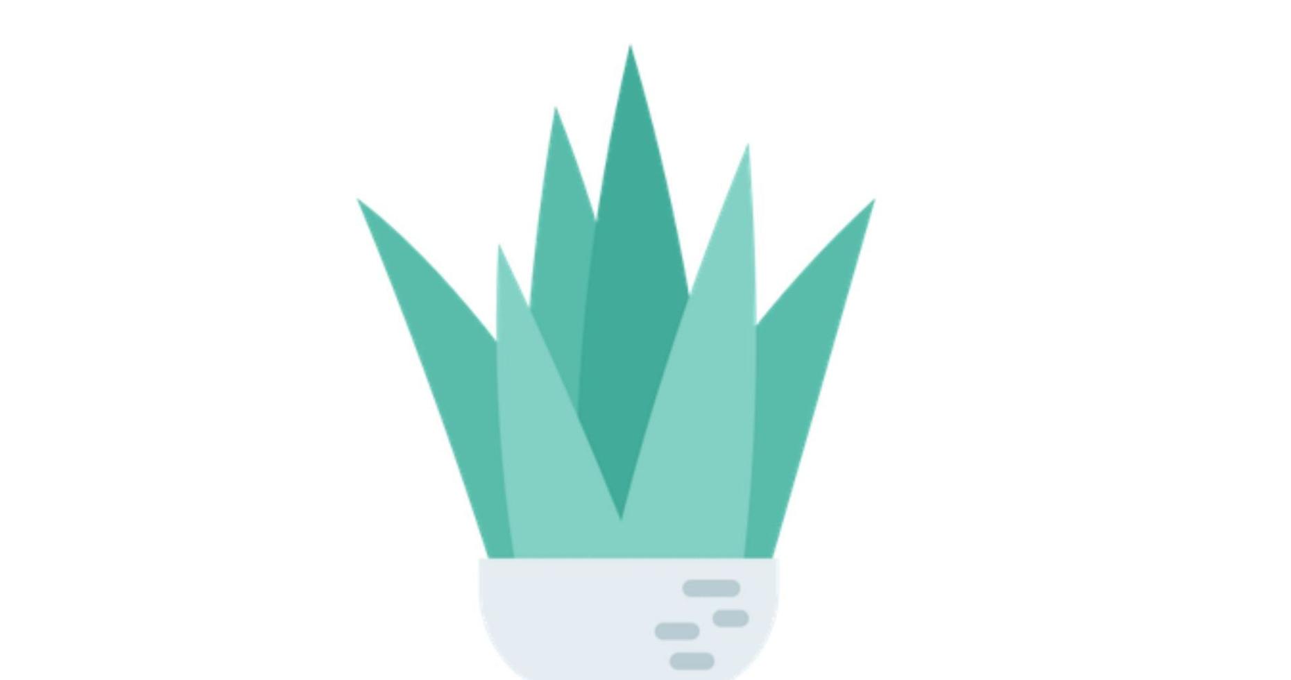 illustration of decorative flower in pot. vector set