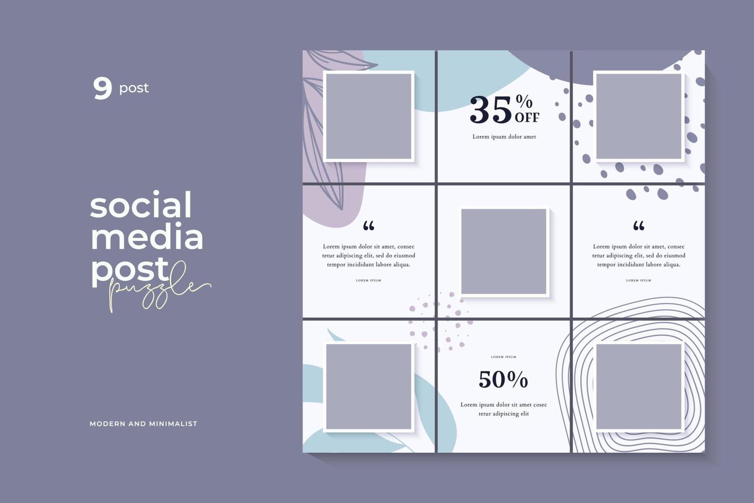 Social media template banner for promotion vector