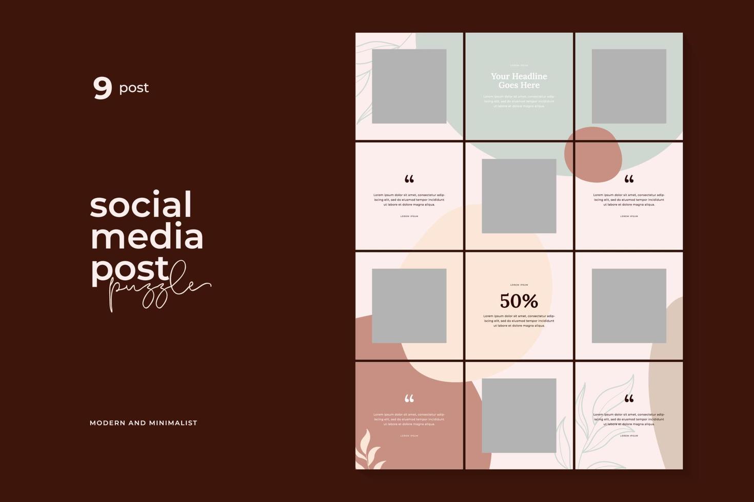 Social media template banner for promotion vector