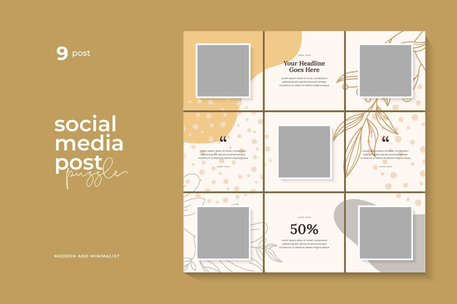 Social media template banner for promotion vector