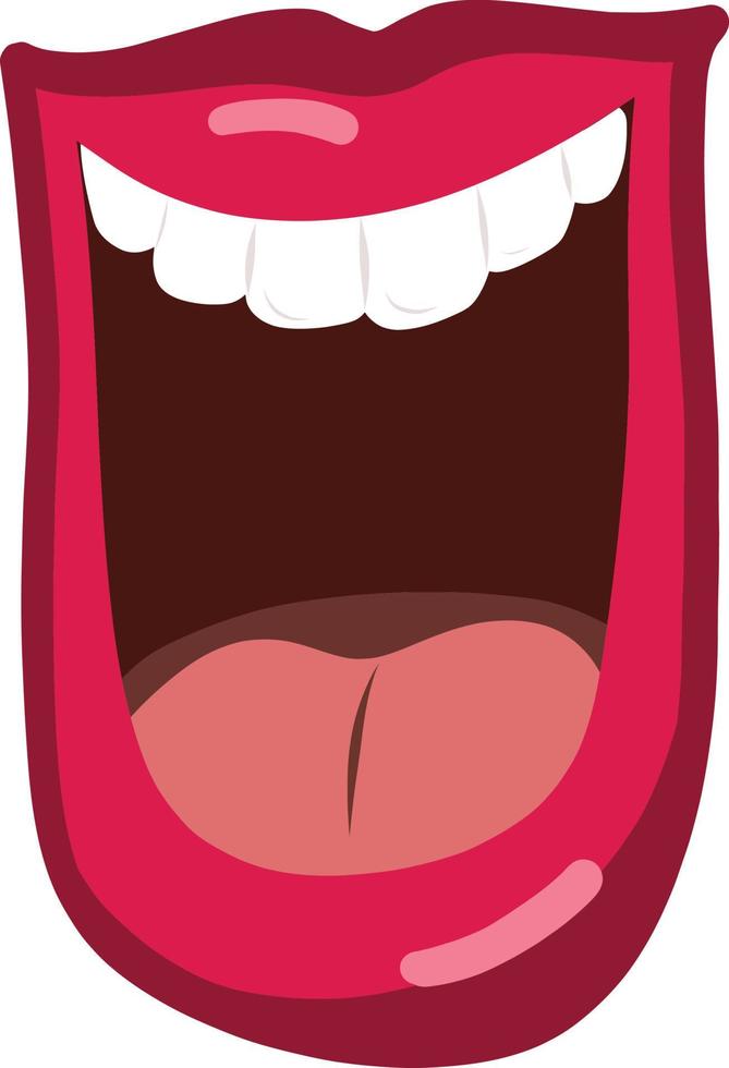 Laugh Out Loud Women Mouth Comic Expression vector