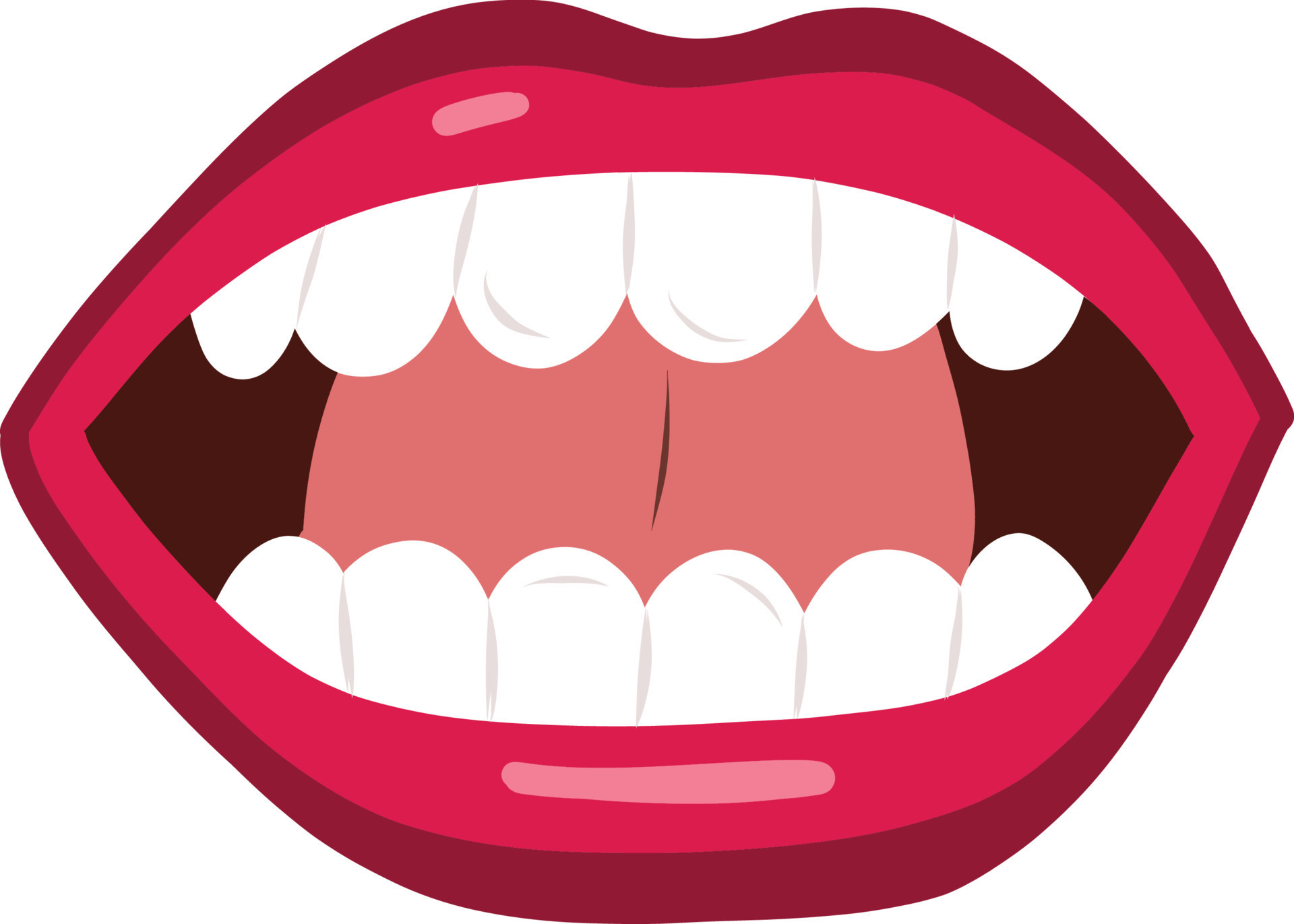 Talking Mouth Comic Expression. Red Lips. 9727412 Vector Art at Vecteezy