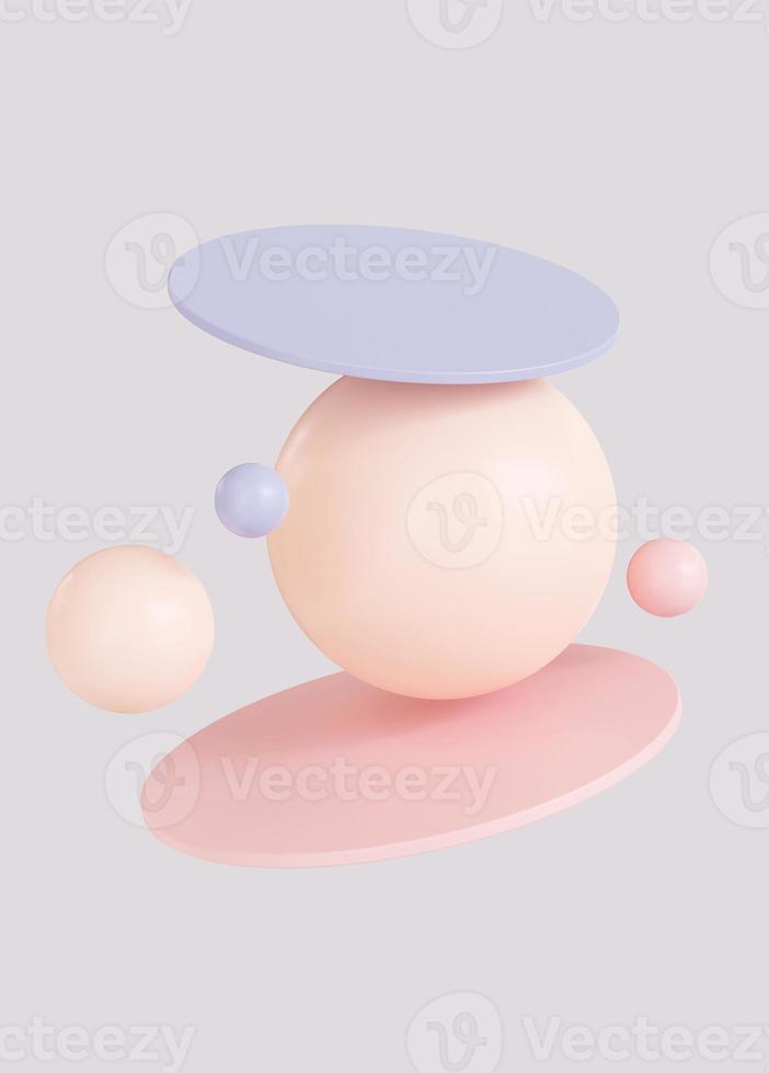 3D Geometric shapes background. Minimal background with geometric shapes. 3d rendering. photo