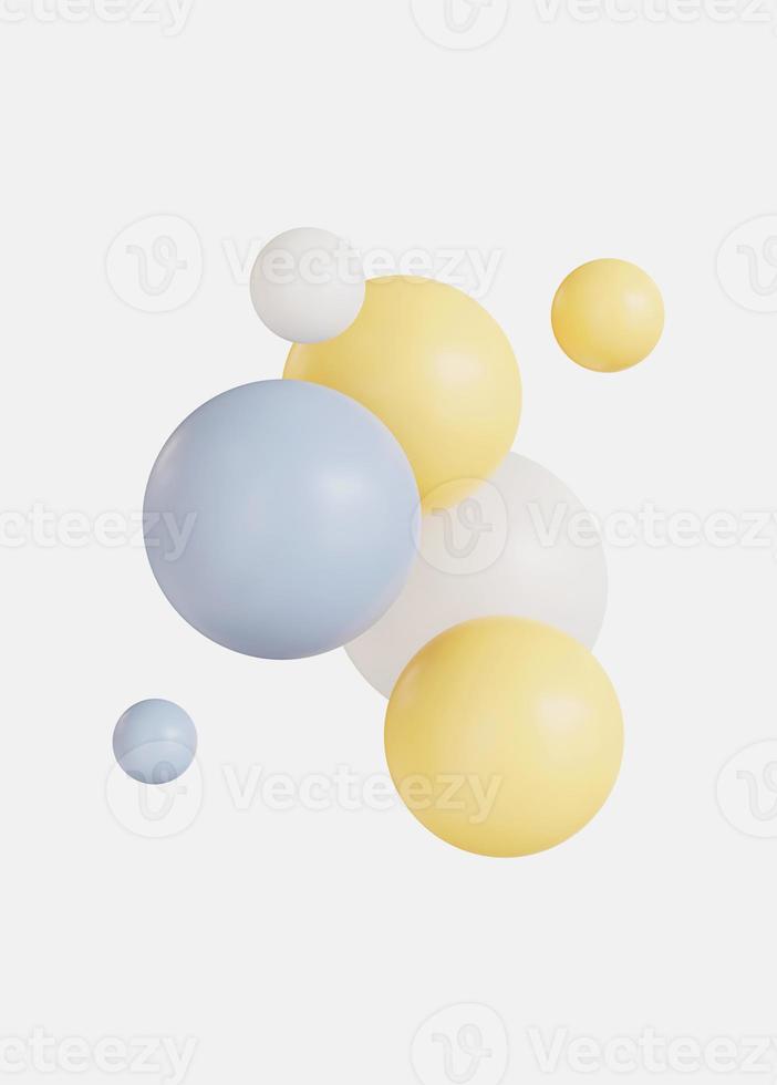 3D Geometric shapes background. Minimal background with geometric shapes. 3d rendering. photo