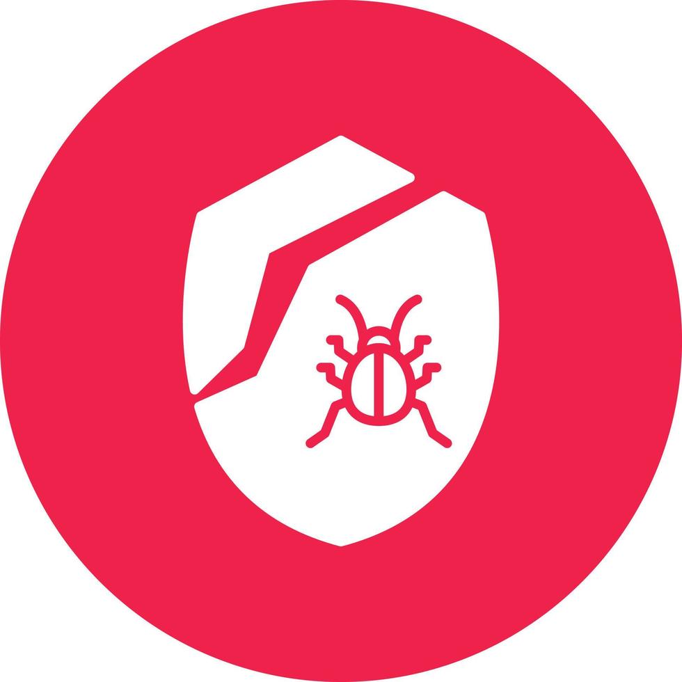 Broken Shield Glyph Circle Multicolor vector