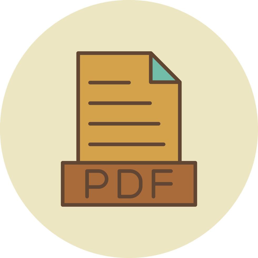 PDF Filled Retro vector