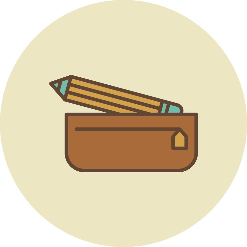 Pencil Case Filled Retro vector