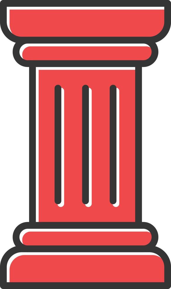 Pillar Filled Icon vector